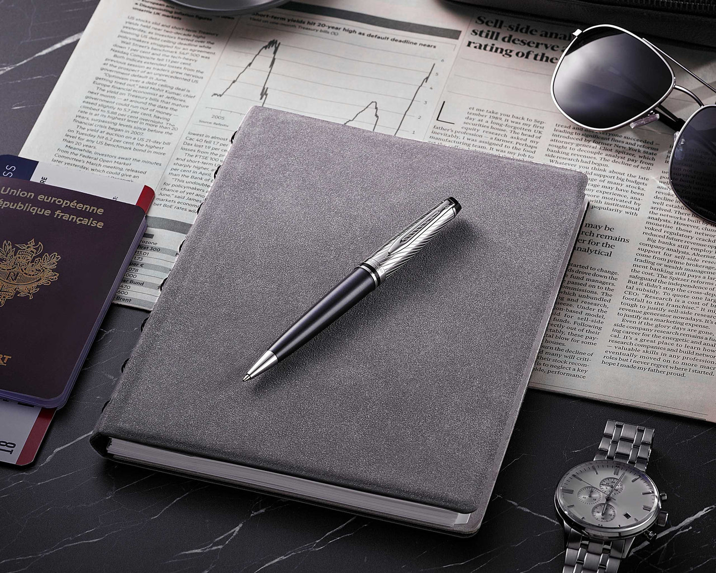 Waterman Expert Deluxe Metallic Stone CT Ballpoint Pen