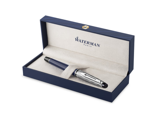 Waterman Expert L’essence Du Bleu Deluxe Blue & Metal CT Fountain Pen