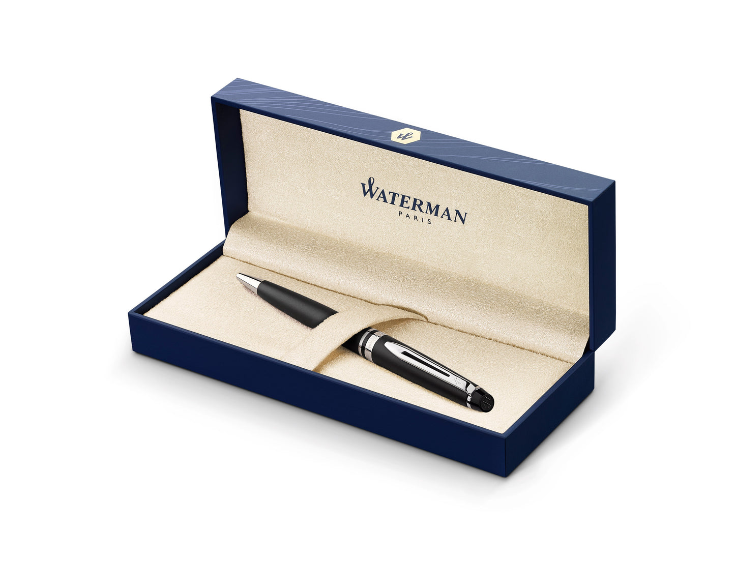 Waterman Expert Matte Black Chrome Trim Ballpoint Pen