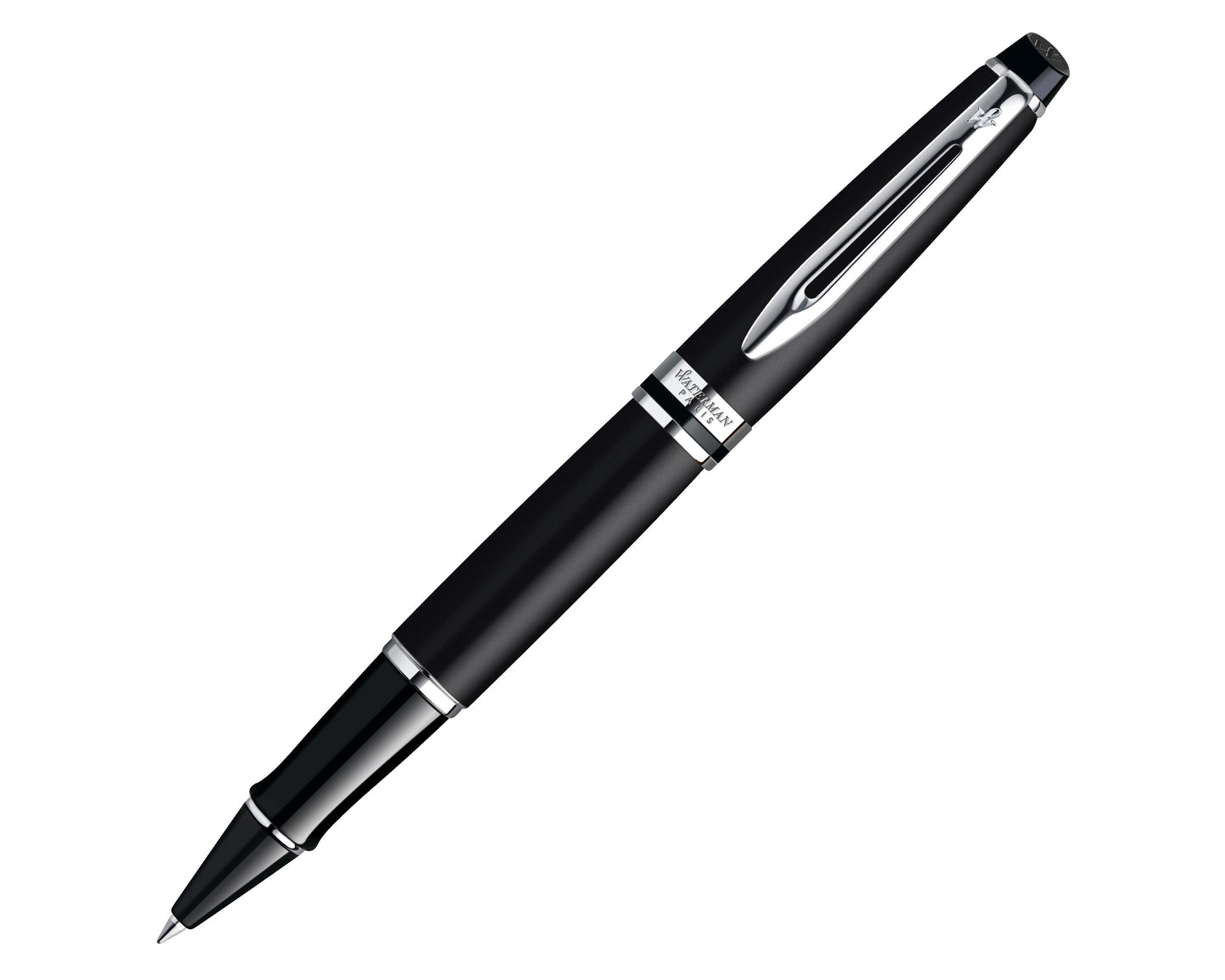 Waterman Expert Matte Black Chrome Trim Rollerball Pen