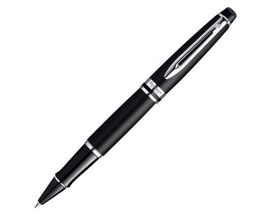 Waterman Expert Matte Black Chrome Trim Rollerball Pen