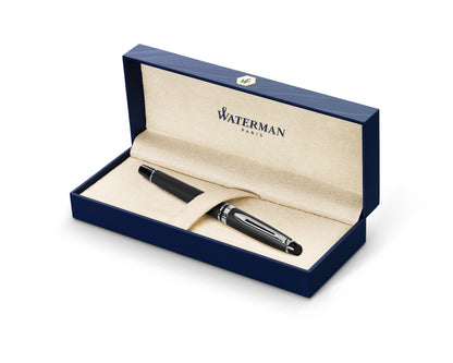 Waterman Expert Matte Black Chrome Trim Rollerball Pen