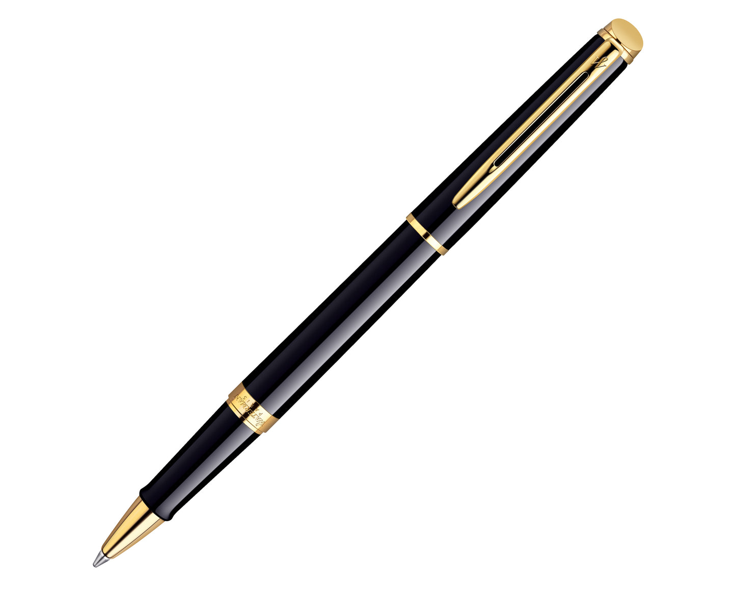 Waterman Hémisphère Black Gold Trim Rollerball Pen