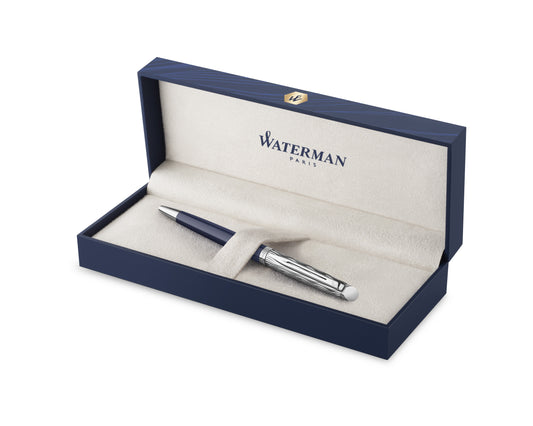 Waterman Hémisphère L’essence Du Bleu Deluxe Blue & Metal CT Ballpoint Pen