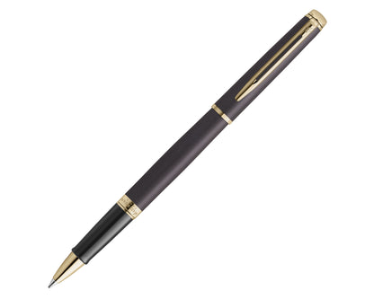 Waterman Hémisphère Metallic Black Gold Trim Rollerball Pen