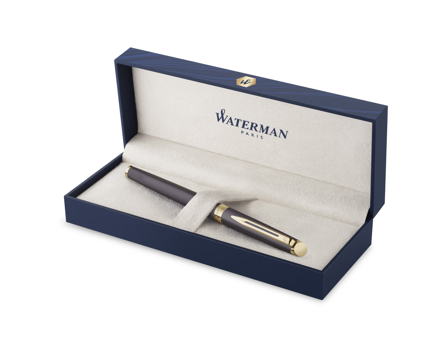 Waterman Hémisphère Metallic Black Gold Trim Rollerball Pen