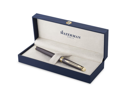 Waterman Hémisphère Metallic Black Gold Trim Rollerball Pen