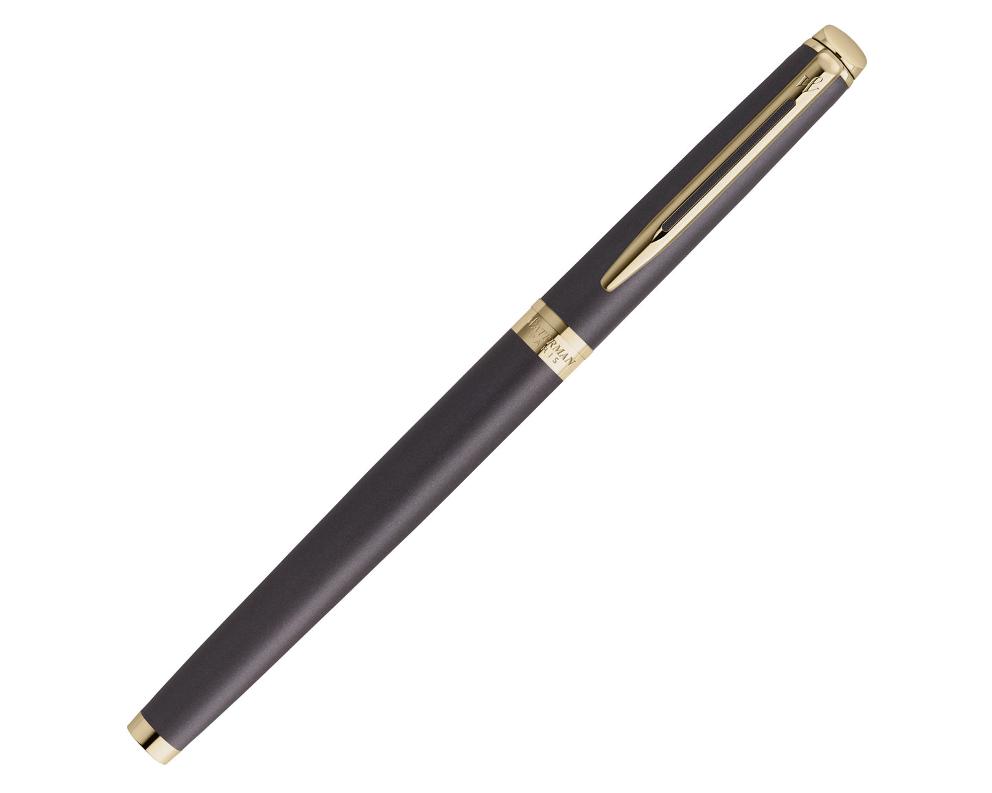 Waterman Hémisphère Metallic Black Gold Trim Rollerball Pen
