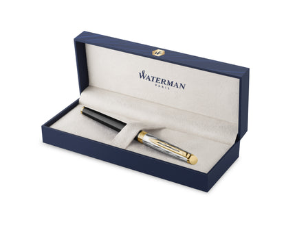 Waterman Hémisphère Reflections of Paris Deluxe Black GT Fountain Pen - Medium nib