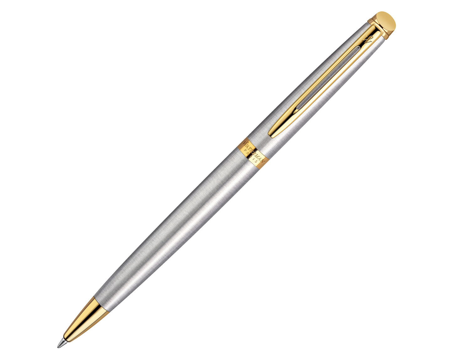 Waterman Hémisphère Stainless Steel Gold Trim Ballpoint Pen
