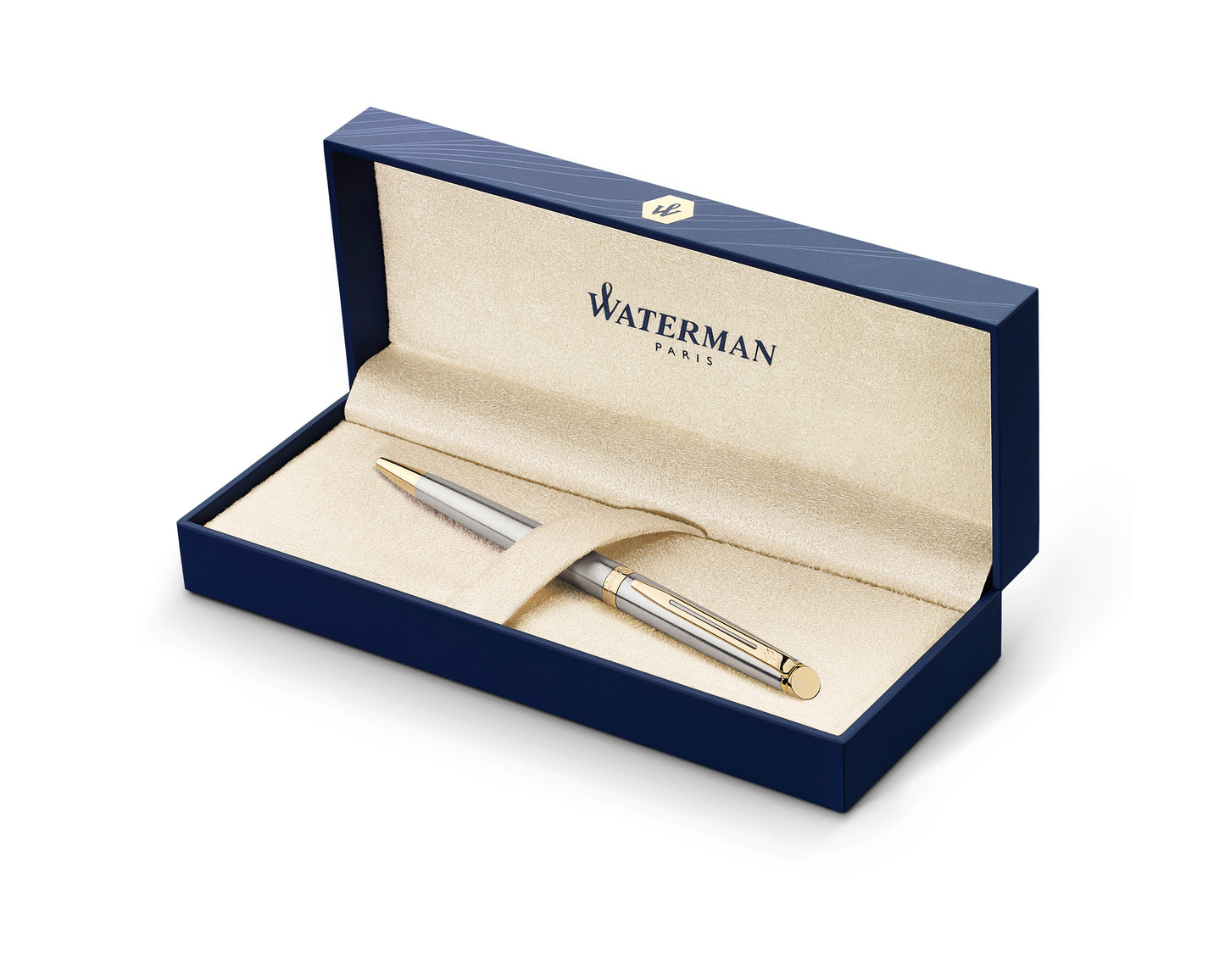 Waterman Hémisphère Stainless Steel Gold Trim Ballpoint Pen