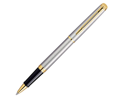 Waterman Hémisphère Stainless Steel Gold Trim Rollerball Pen