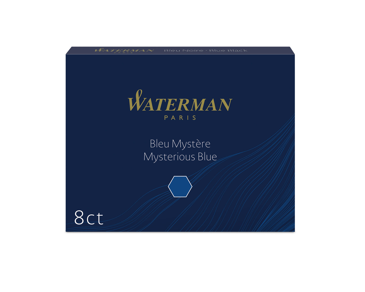 Waterman Long Ink Cartridge Blue Black 8-Pack