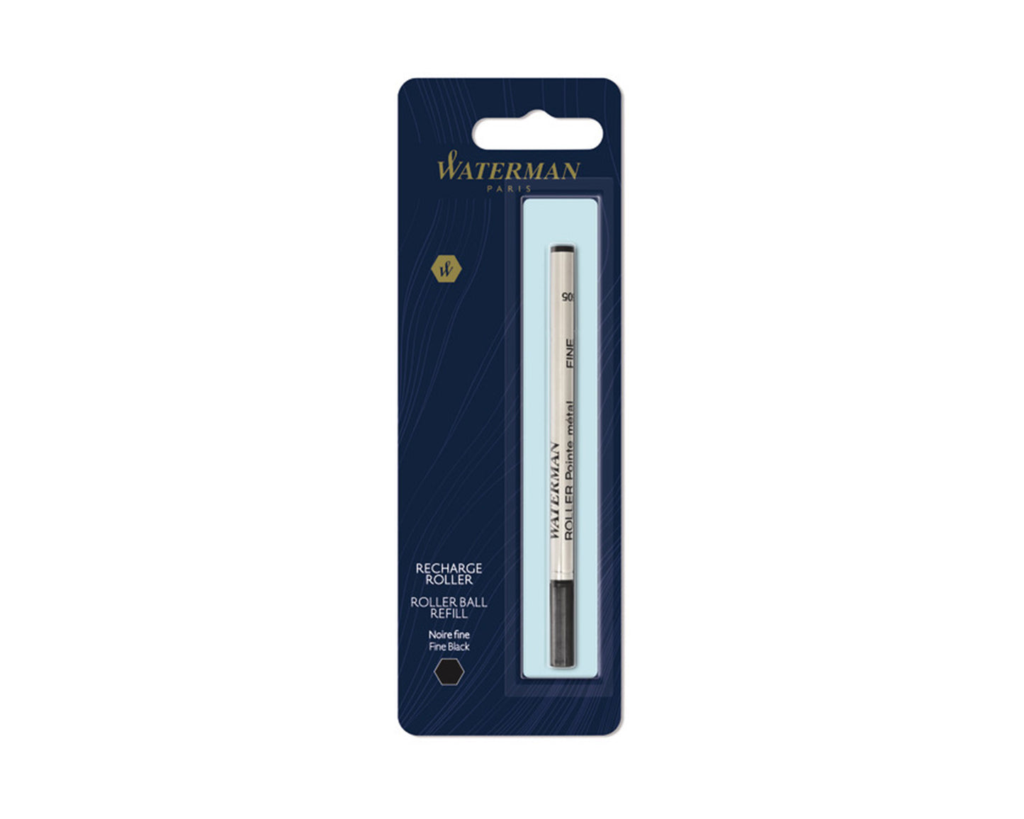 Waterman Rollerball Refill Fine Black Single in Blister Pack