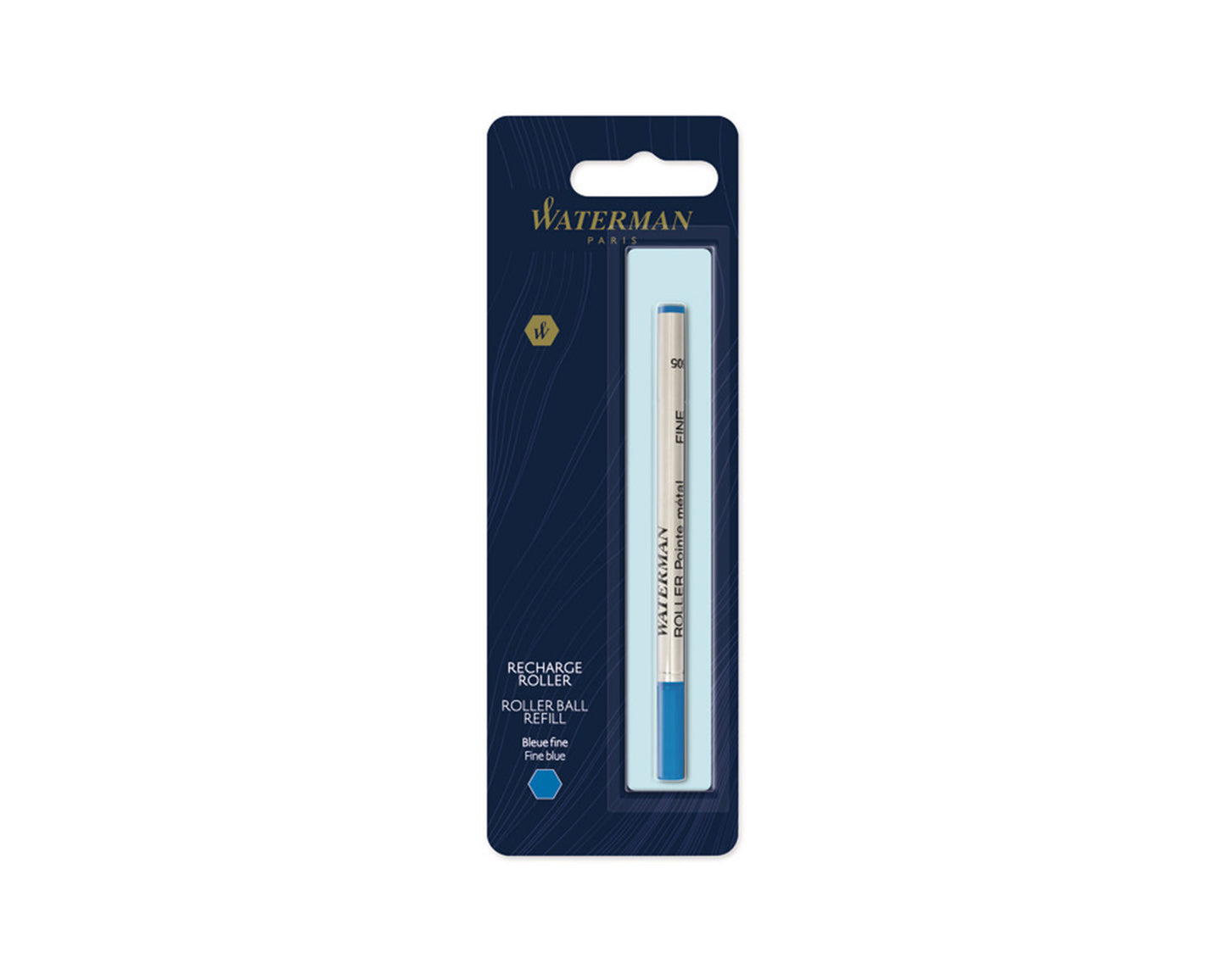 Waterman Rollerball Refill Fine Blue Single in Blister Pack