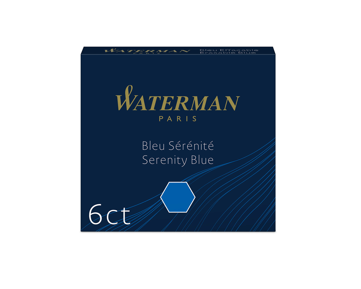 Waterman Short Ink Cartridge Florida Blue 6-Pack