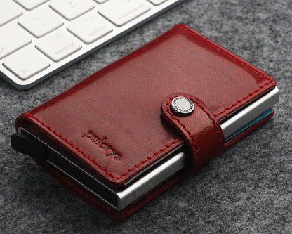 Pularys Nordic RFID Wallet Red Snap Button