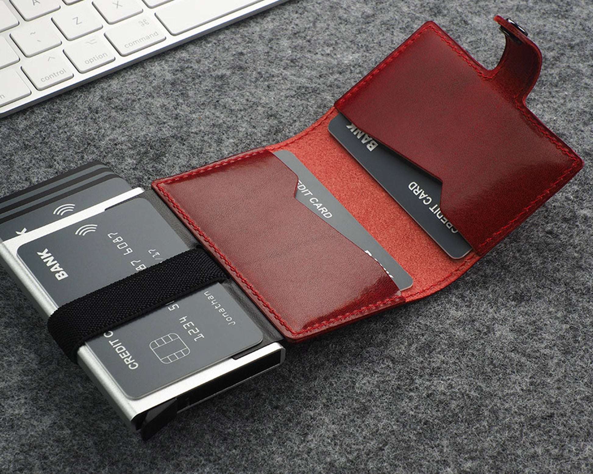 Pularys Nordic RFID Wallet Red Internal space for more cards