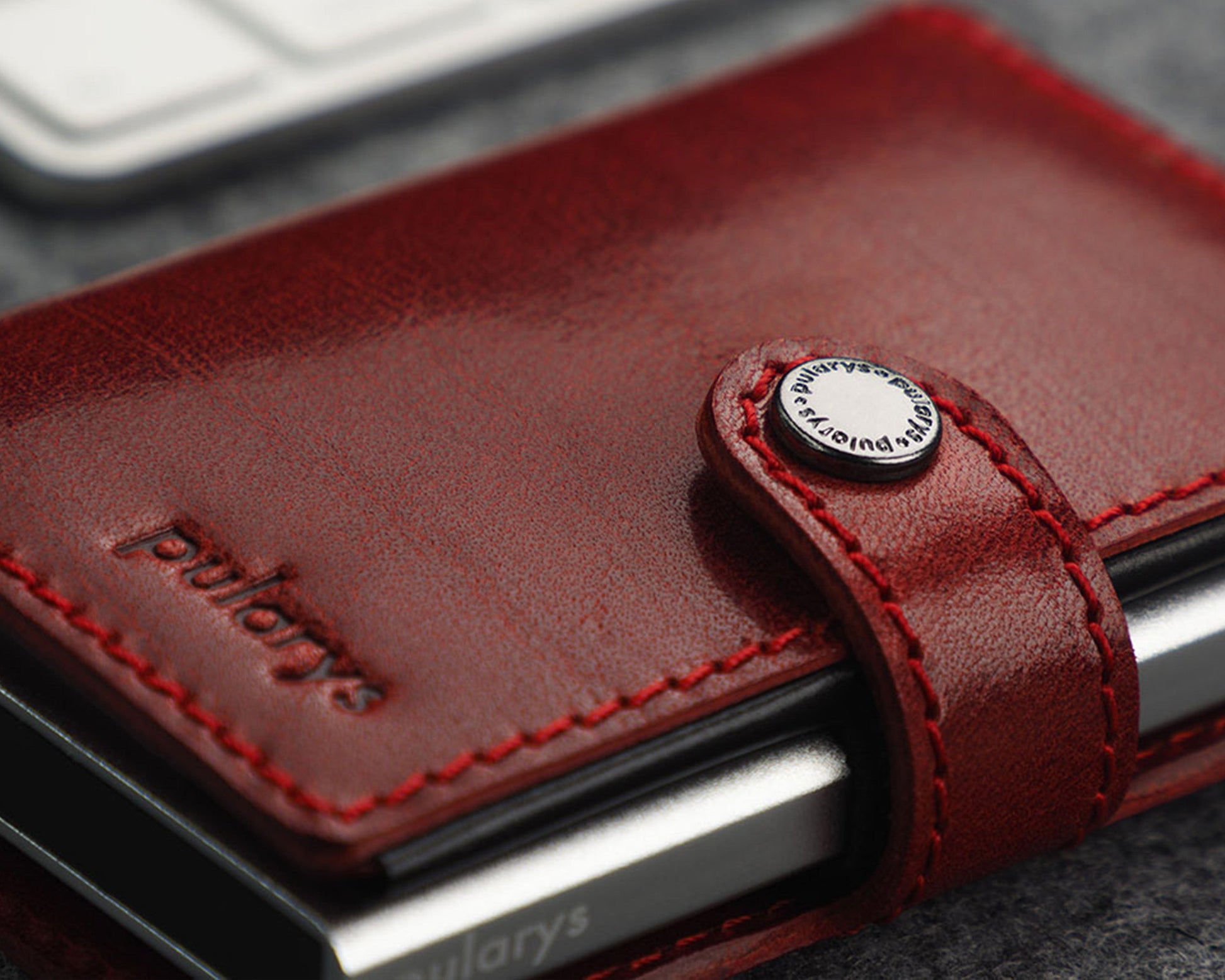 Pularys Nordic RFID Wallet Red Snap closure
