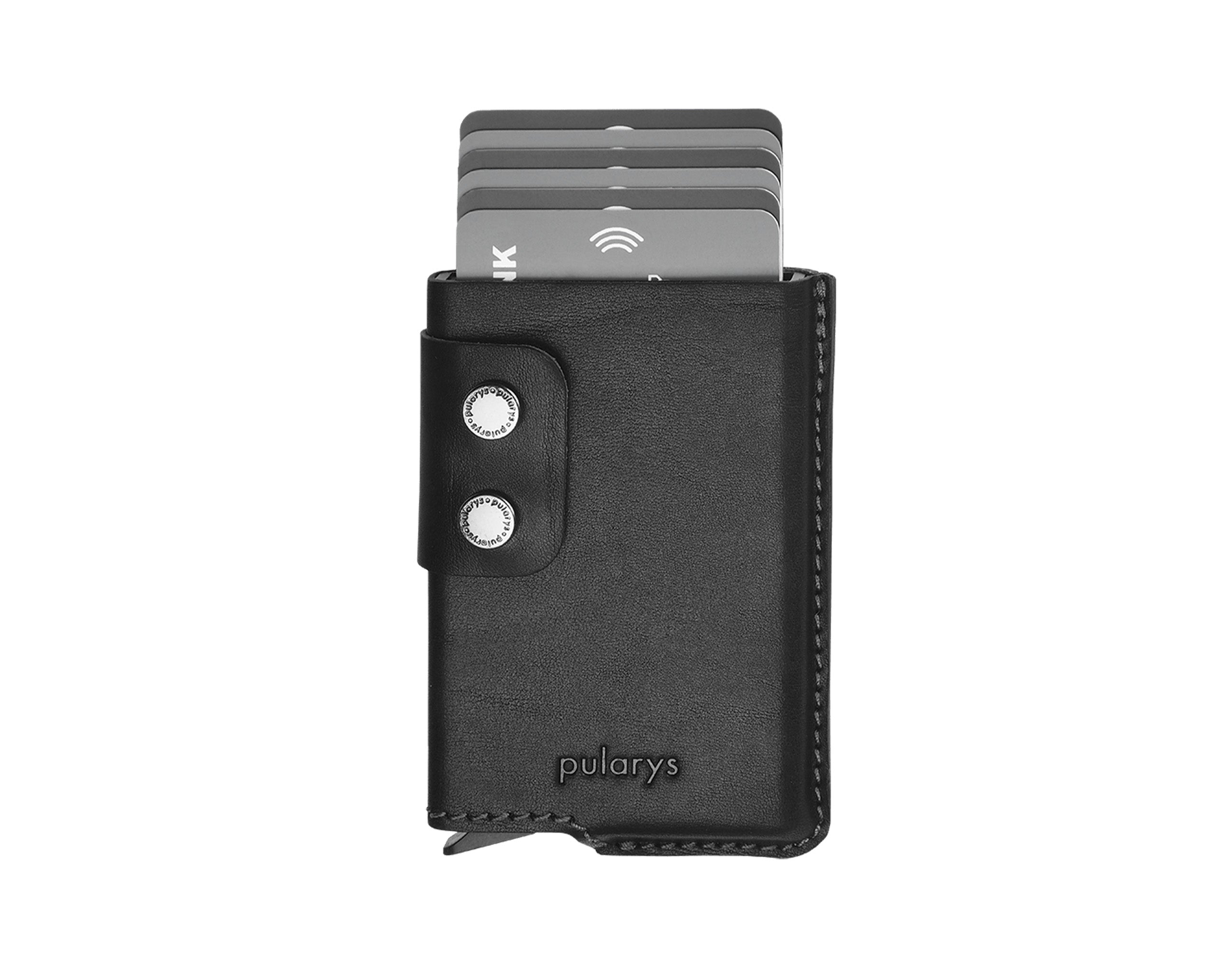 Pularys Funky RFID Wallet in Black: Leather Card Organizer – Write USA