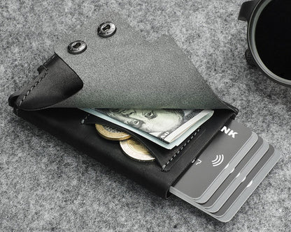 Pularys - FUNKY RFID Wallet Black Coin Pocket