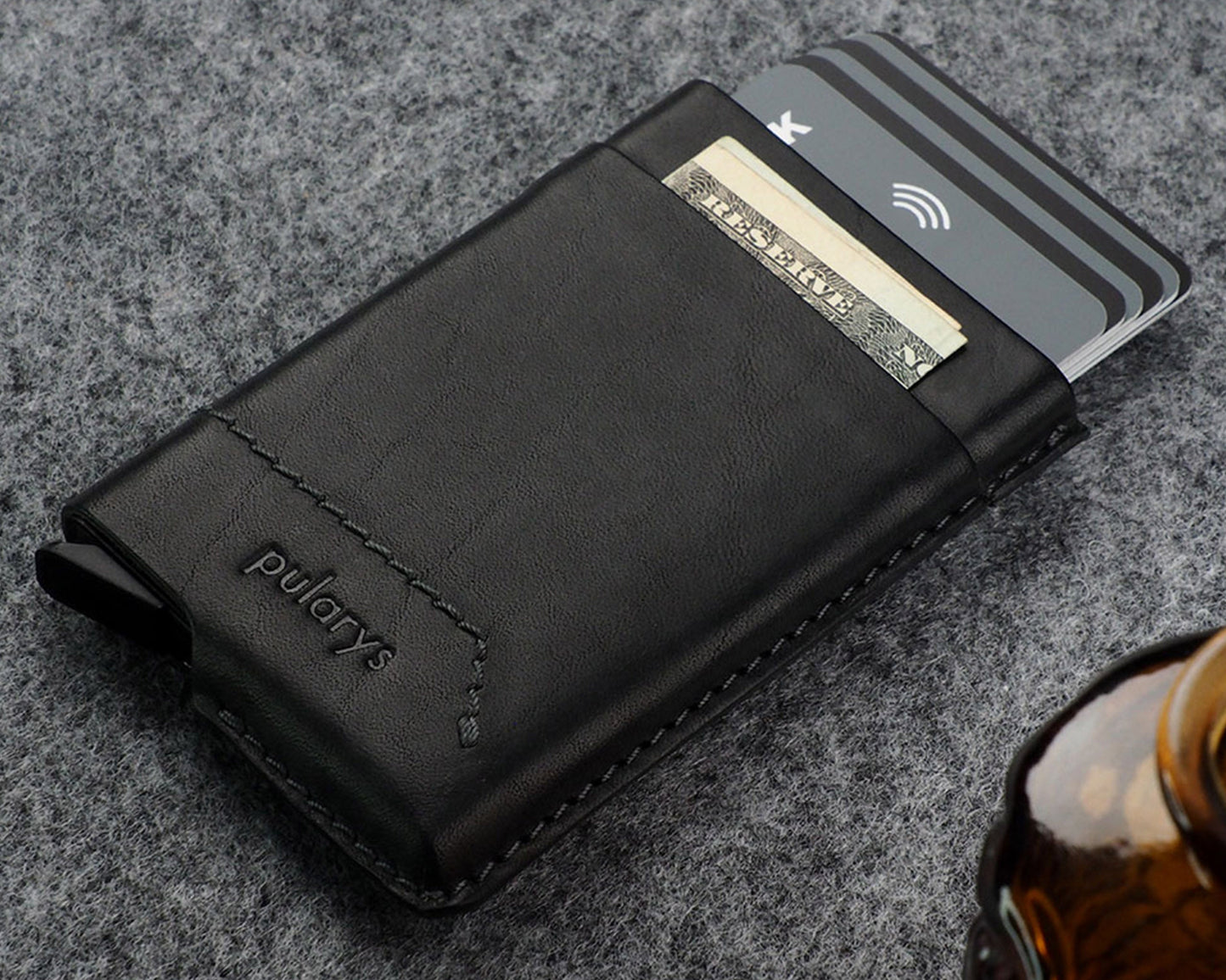Pularys GOBI Wallet | Nomad Leather in Black