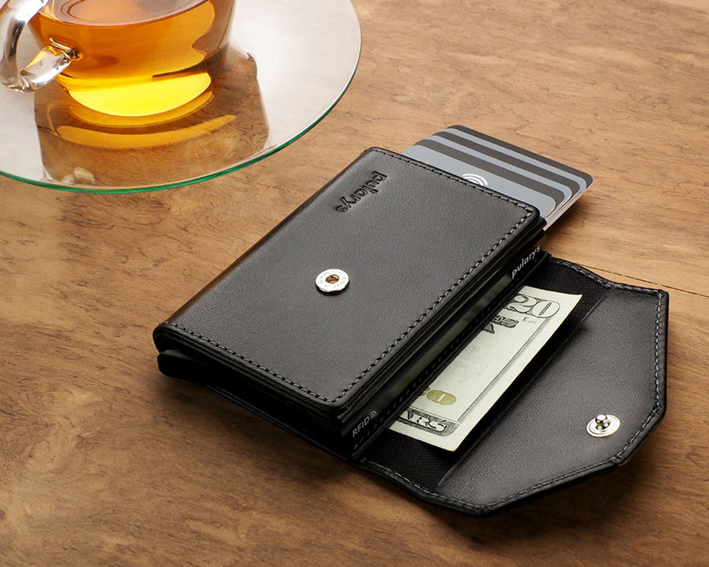 Pularys PORTER Go Wallet | Italia Leather in Black