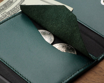 Pularys - RAVEN RFID Wallet | Green Color | Coin compartment
