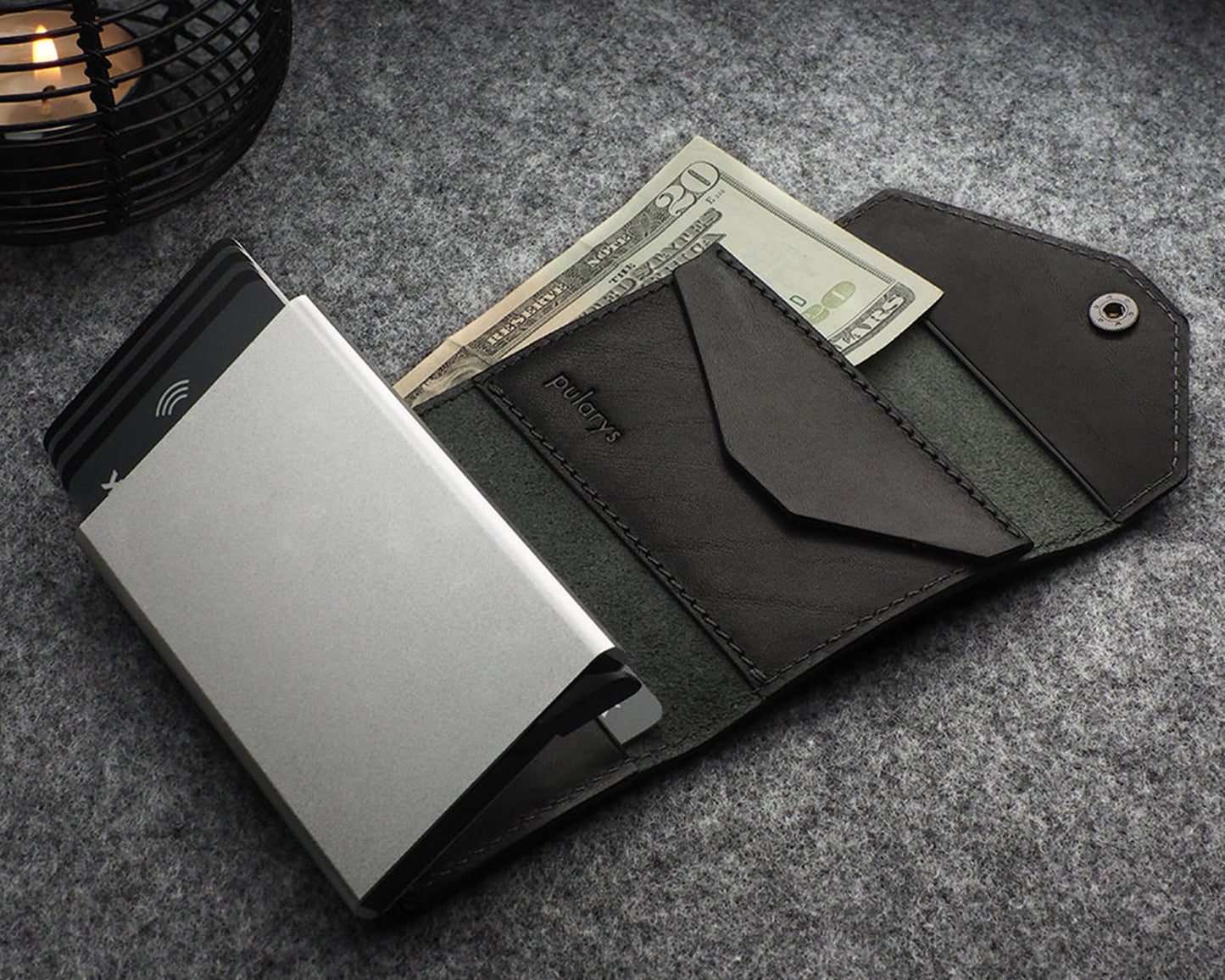 Pularys PORTER Go Wallet | Nomad Leather in Black