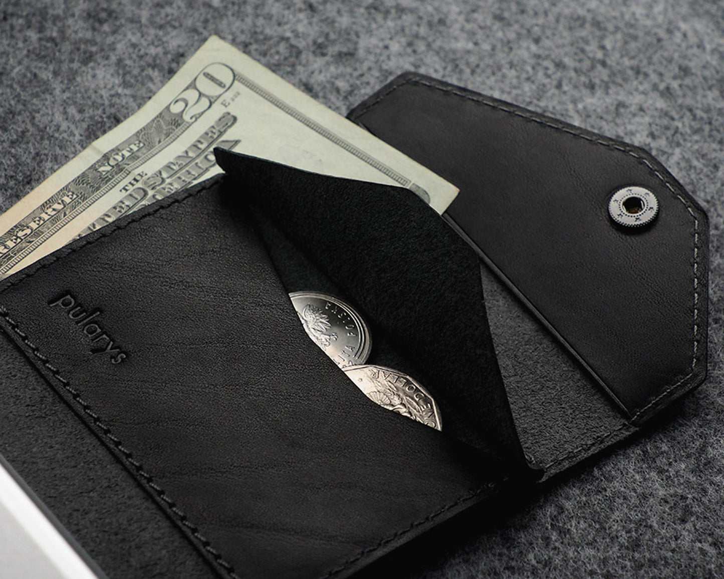 Pularys PORTER Go Wallet | Nomad Leather in Black