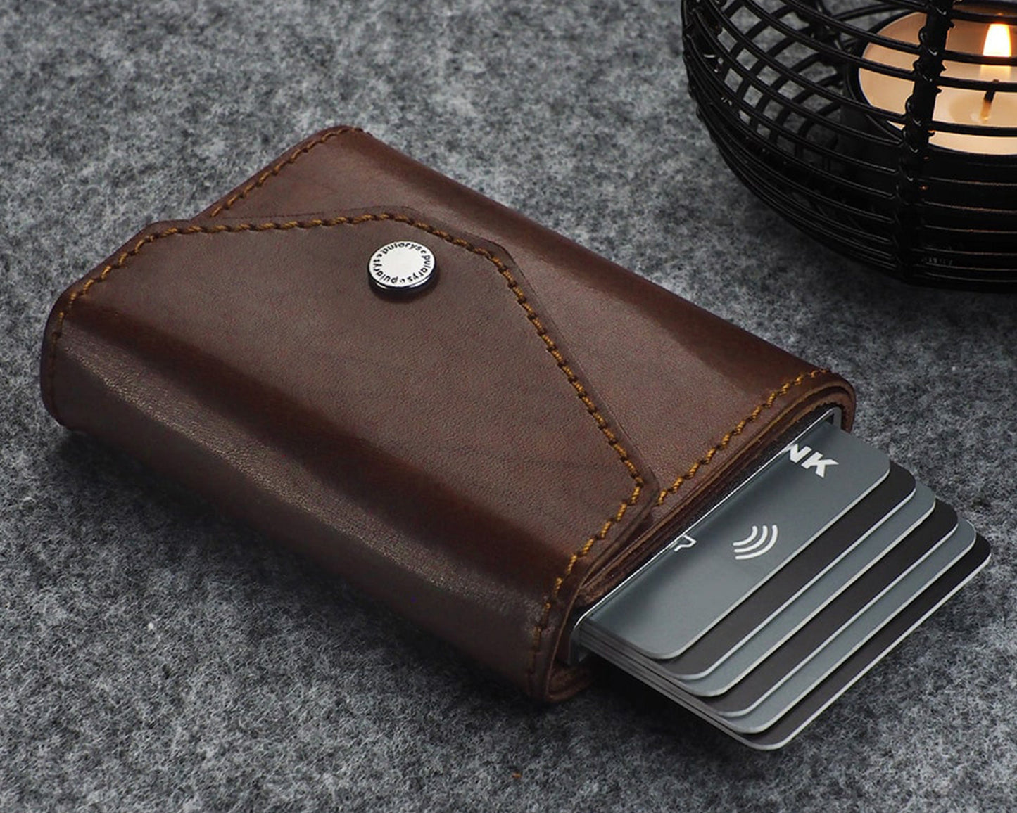 Pularys PORTER Go Wallet | Nomad Leather in Brown