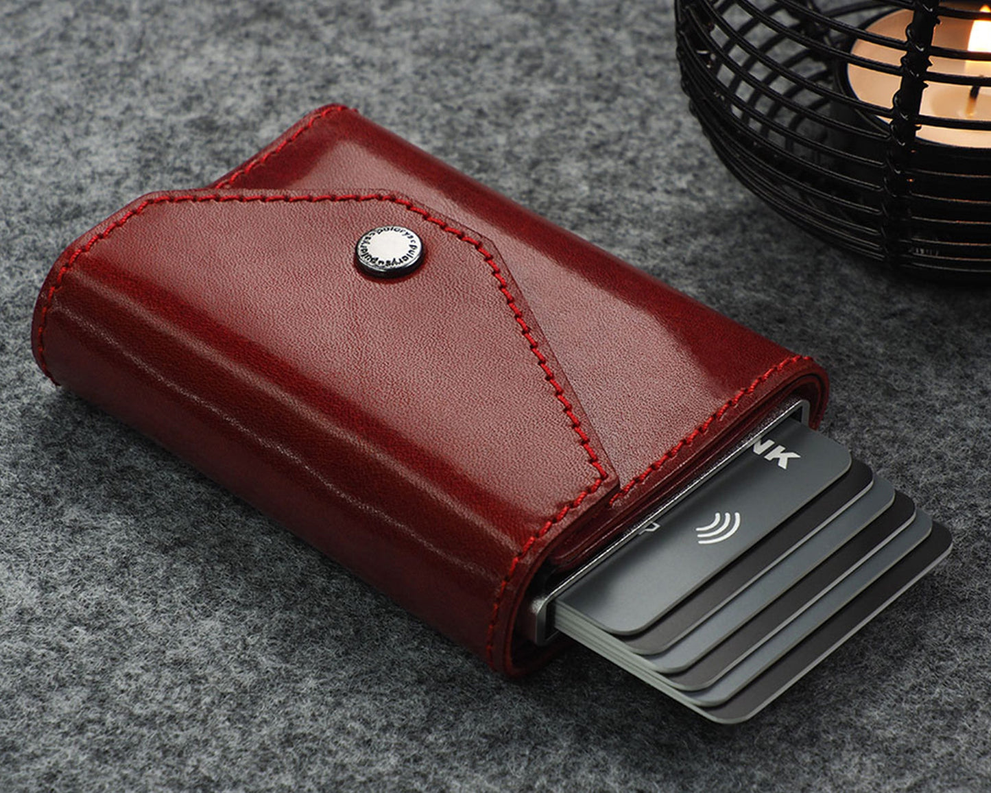 Pularys PORTER Go Wallet | Nomad Leather in Red