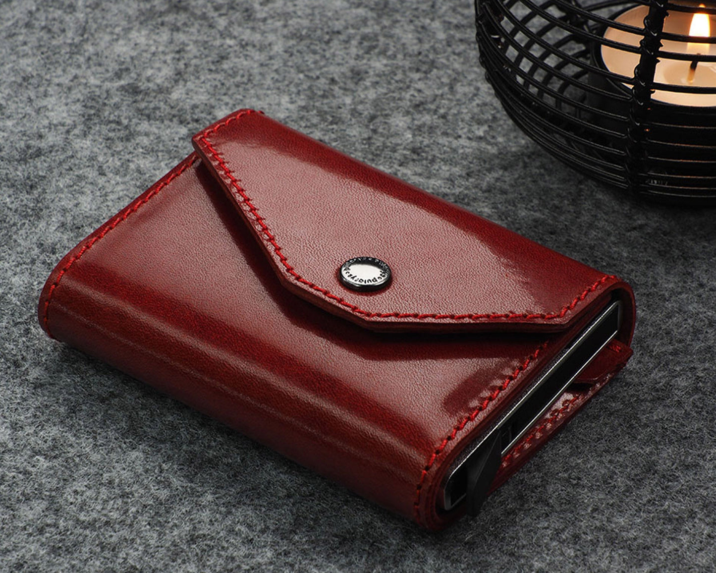 Pularys PORTER Go Wallet | Nomad Leather in Red