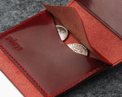 Pularys PORTER Go Wallet | Nomad Leather in Red