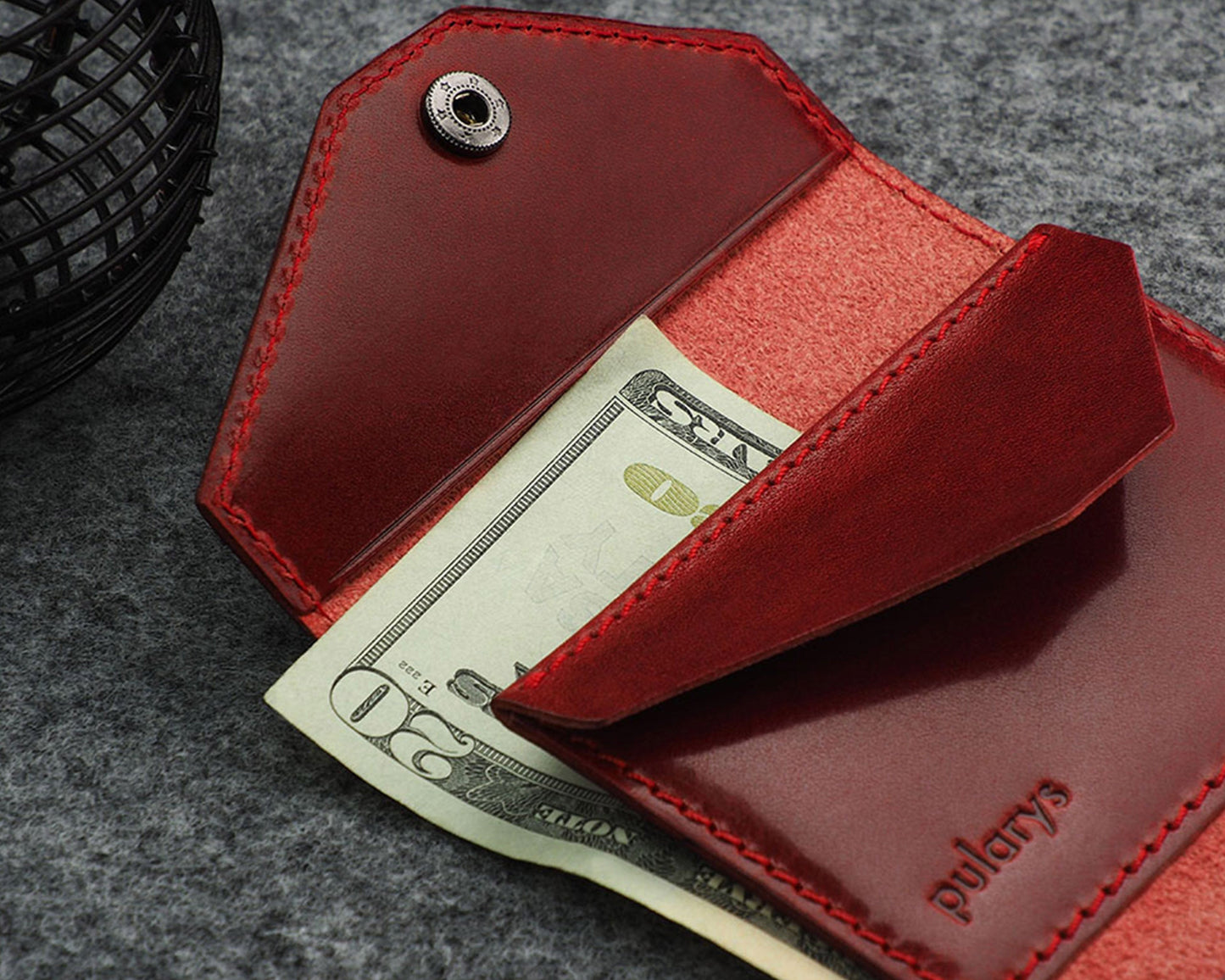 Pularys PORTER Go Wallet | Nomad Leather in Red