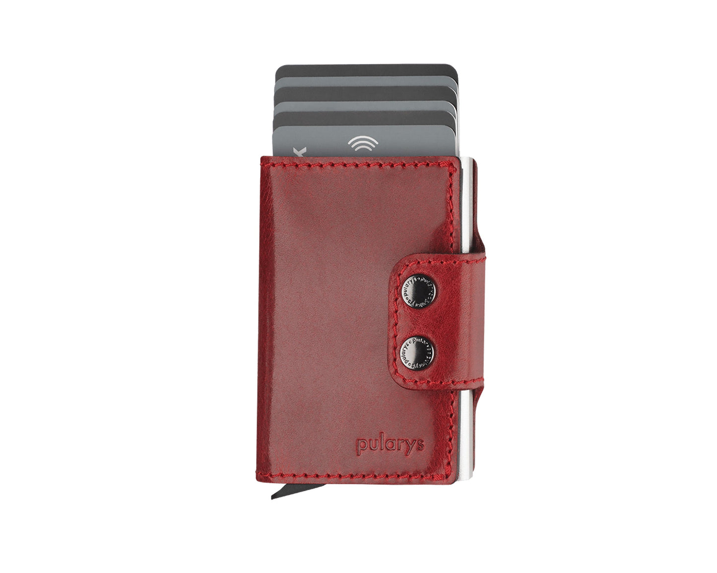 Pularys DOPPIO Wallet | Nomad Leather in Red