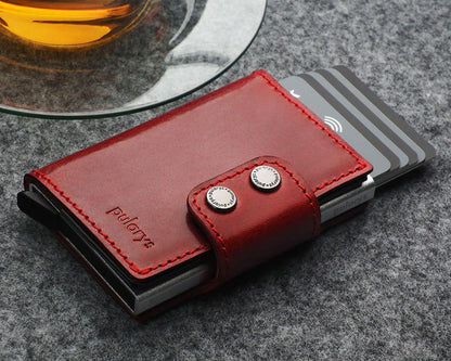 Pularys DOPPIO Wallet | Nomad Leather in Red