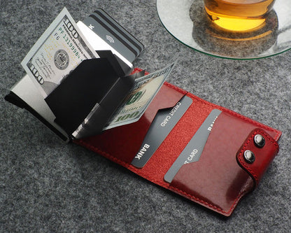 Pularys DOPPIO Wallet | Nomad Leather in Red