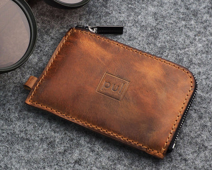 Pularys OLDTIMER SLIM Wallet | Vintage Saddle Leather in Brown