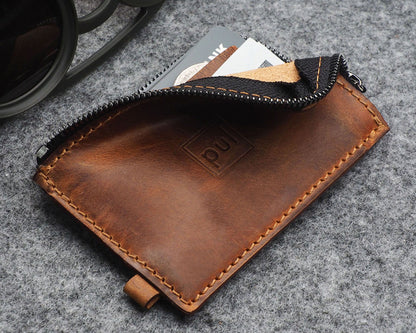 Pularys OLDTIMER SLIM Wallet | Vintage Saddle Leather in Brown