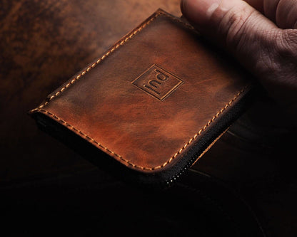 Pularys OLDTIMER SLIM Wallet | Vintage Saddle Leather in Brown