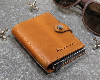 MODERN TRAVELER Wallet | Cognac with Turquoise Tornado™ Elite Pen