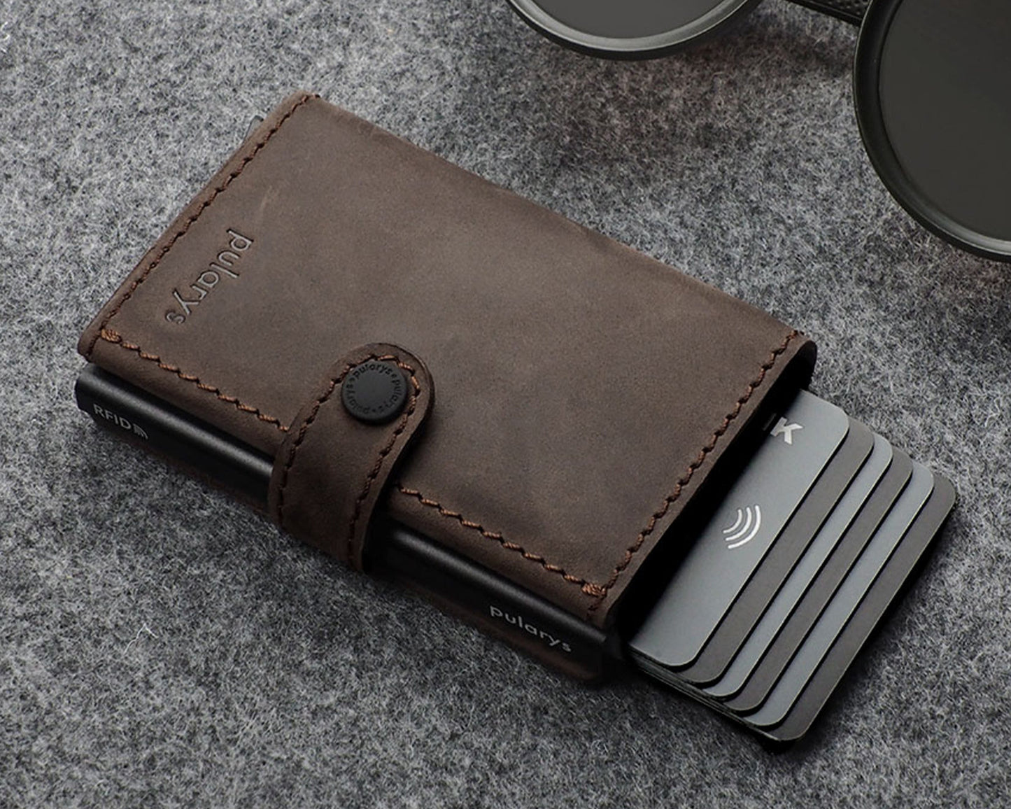 Pularys HIKER Wallet | Hunter Leather in Brown
