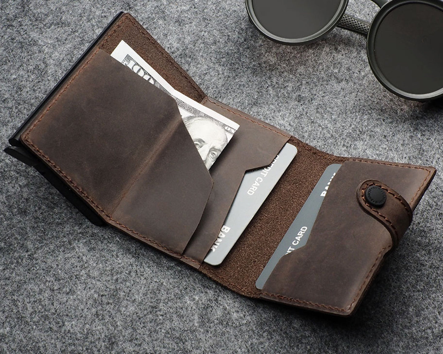 Pularys HIKER Wallet | Hunter Leather in Brown