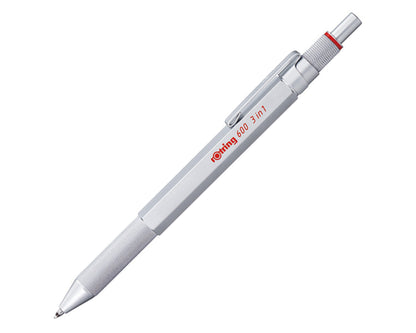 rOtring 600 3-in-1 Multicolor Pen and Pencil - Silver