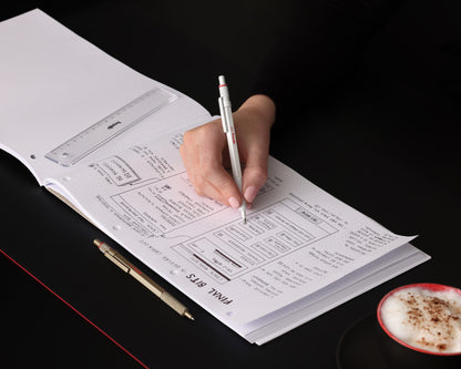 rOtring 600 Pearl White Ballpoint Pen