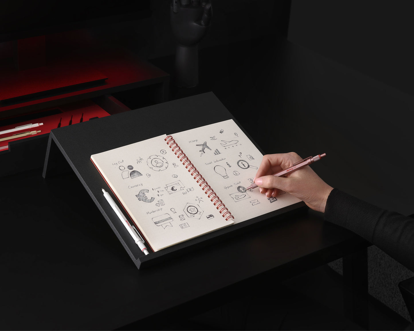 rOtring 600 Rose Gold Ballpoint Pen