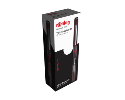 rOtring Tikky Graphic Fineliner Burgundy Ballpoint Pen 0.1mm