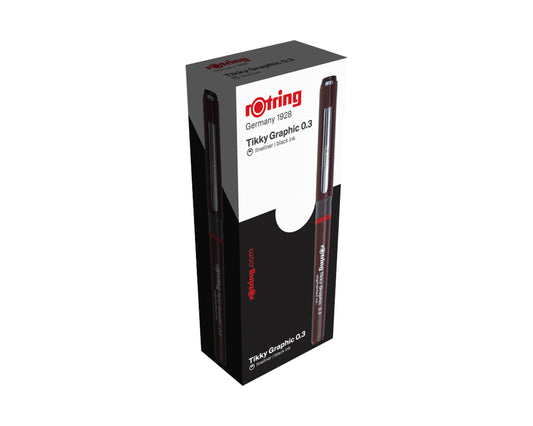rOtring Tikky Graphic Fineliner Burgundy Ballpoint Pen 0.3mm