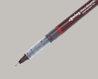 rOtring Tikky Graphic Fineliner Burgundy Ballpoint Pen 0.5mm